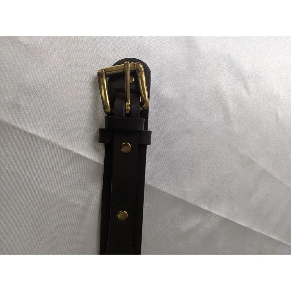 Filson 206 Ranger Belt Brown Bridle Leather Brass Mens Sz 30 Made in USA Rare